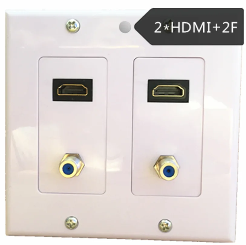 2HDMI настенная композитная видеорозетка аудио адаптер разъём CCTV TV | Компьютеры и