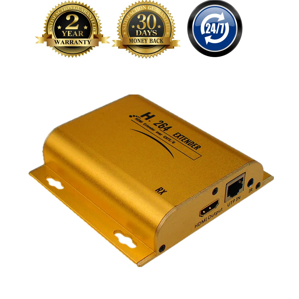 Одежда высшего качества Поддержка 20 ~ 60 кГц ИК H.264 HDMI Extender 656ft по ip tcp 1080 P