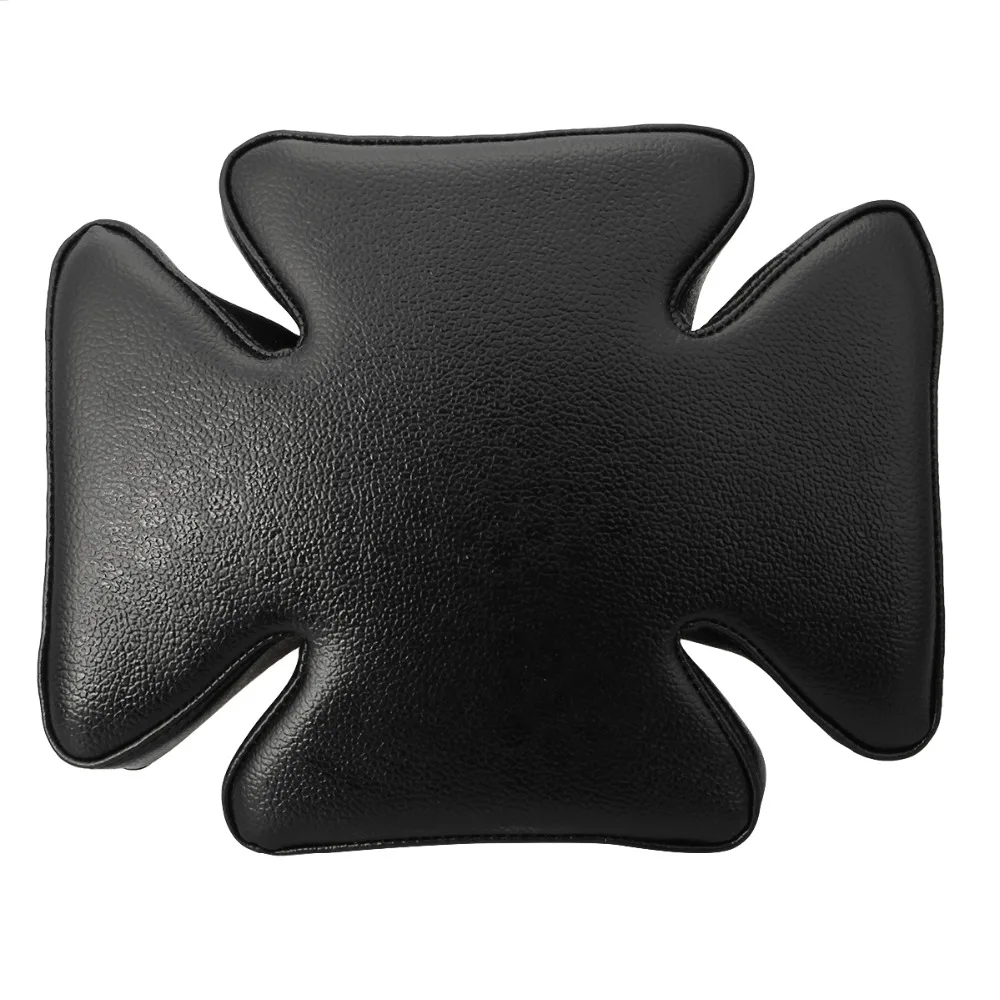 Motorcycle Removeable Black Leather Rear Seat Passenger Cushion Seat Pad Pillion for Chopper Cross