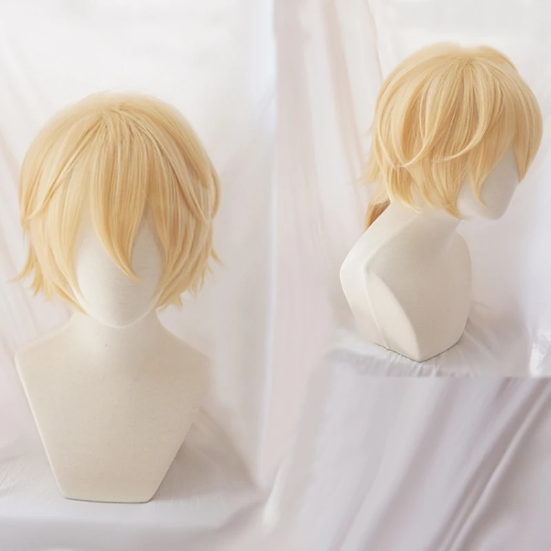 Vocaloid Kagamine Rin / Len короткие светлые термостойкие волосы косплей костюм парик + трек