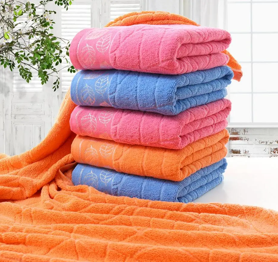 70*140 однотонного гладкого хлопка кленовые листья мягкое полотенце подарок