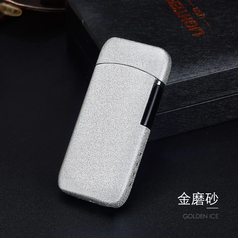 Windproof Creative Touch Induction Electric Quantity Display USB Double Arc Plasma Lighter Electronic Cigarette Cigar Lighters - Цвет: 8