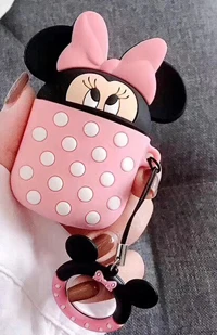 A12 Мягкий силиконовый чехол с милым рисунком Микки и Минни для Apple Airpods, чехол, беспроводные Bluetooth наушники, чехол для переноски airpods - Цвет: A12