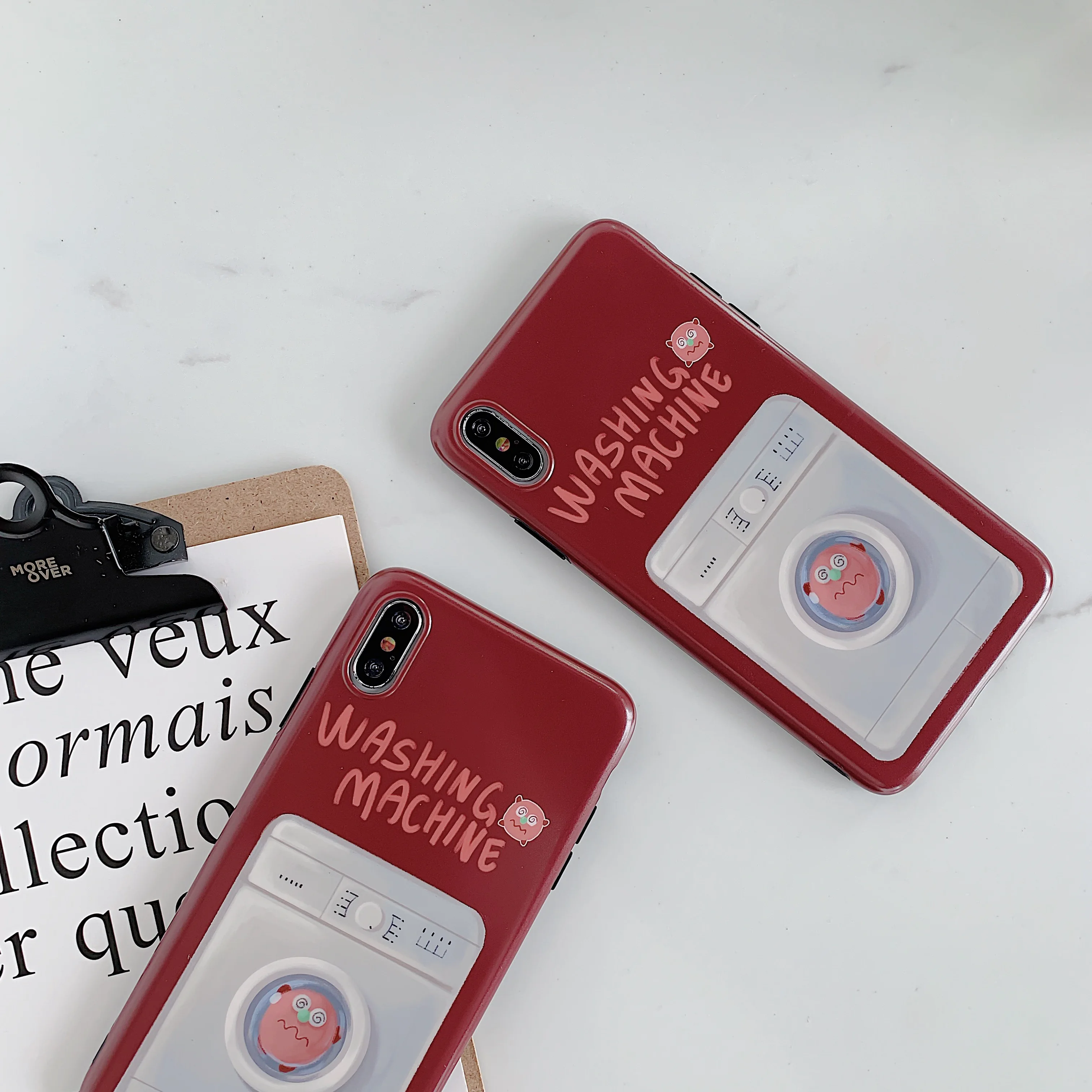 Забавный мультфильм кунжута Монстр стиральная машина мягкий чехол для телефона