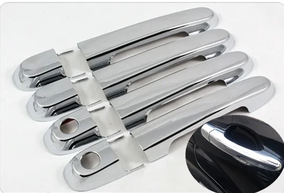 Для Hyundai Tucson 2004 2005 2006 2007 2008 2009 2010 Новые хромированные крышки на ручки автомобиля TRIM