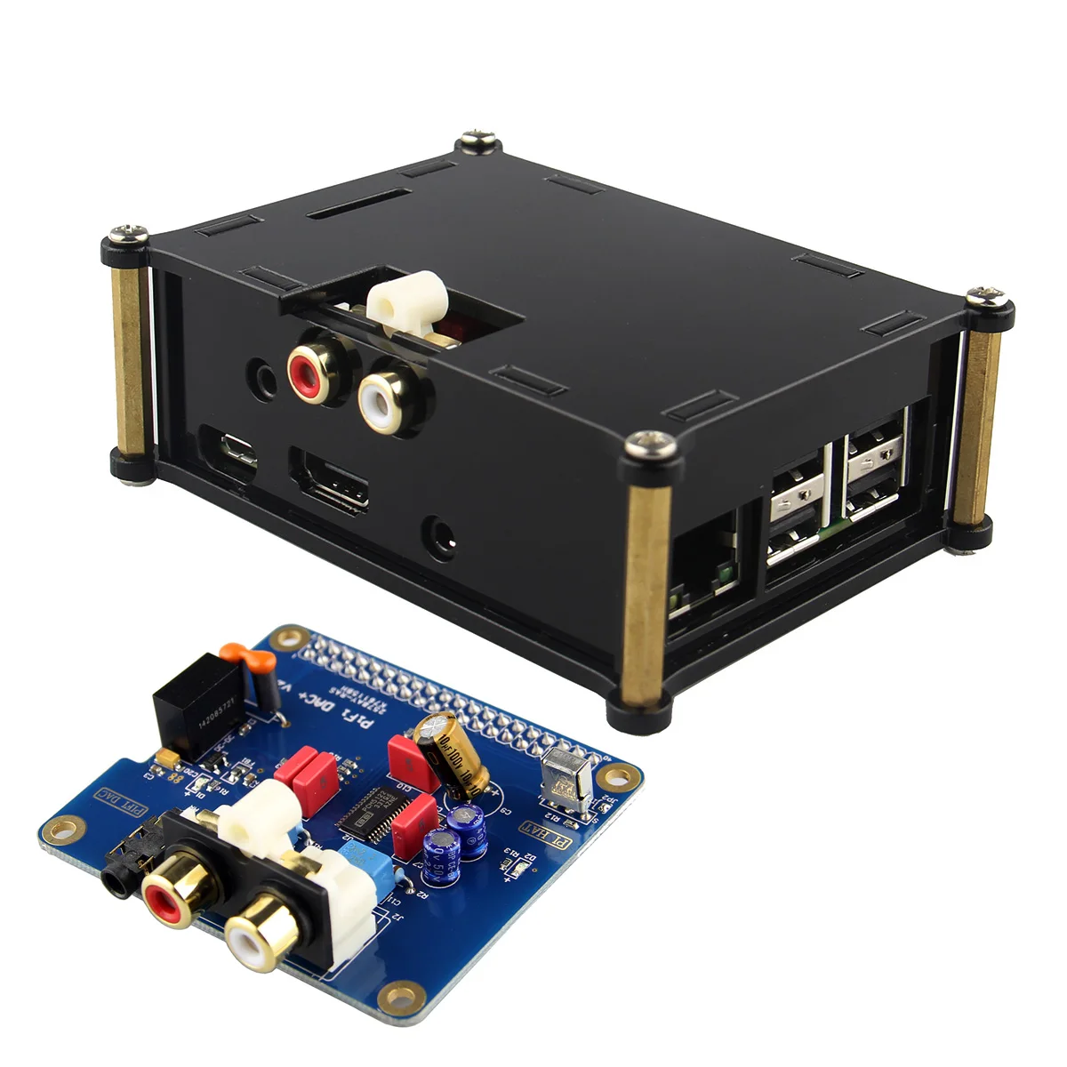 Leory PiFi HIFI Цифровой аудио ЦАП карты Pin доска с Чехол Volumio системы для Raspberry Pi 2 Модель B/B+/A