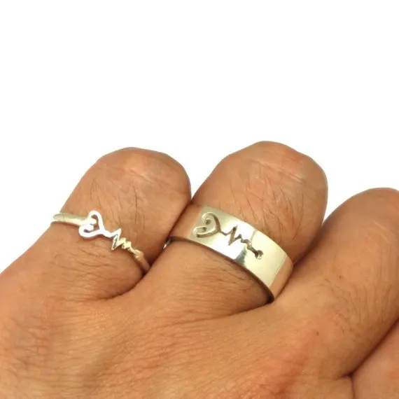 Медицинский стетоскоп Пара Набор обещаний кольцо альтернативное обручальное