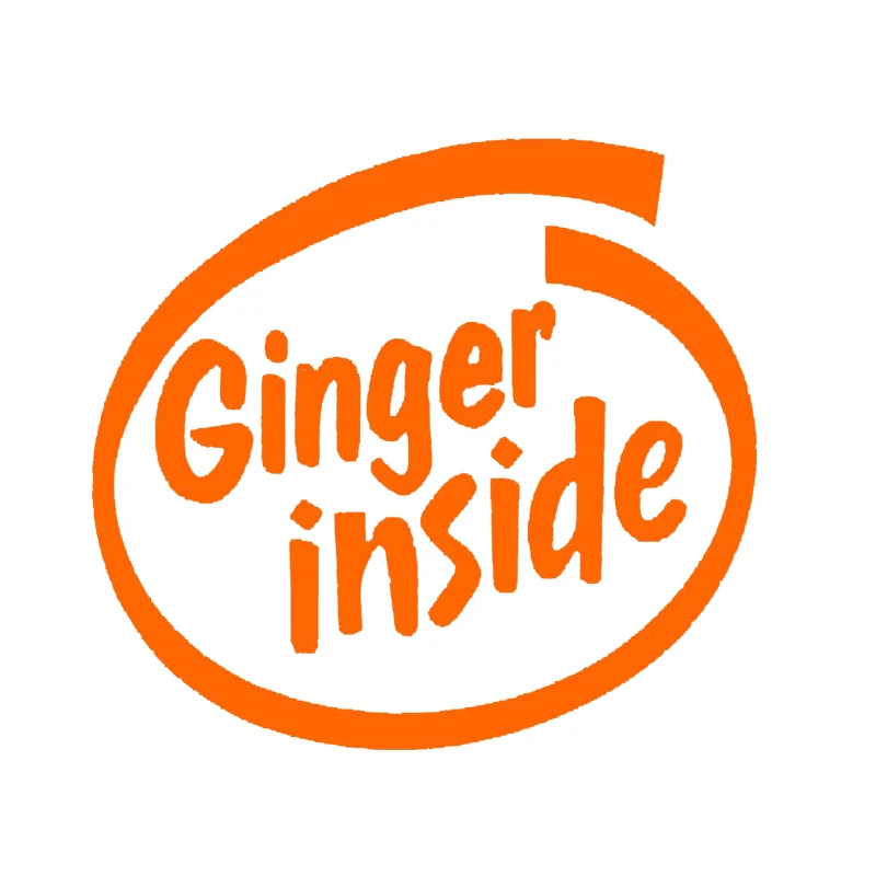 13*12cm For Ginger Inside Funny Joke Car Bike Bumper Motorcycle Window Vinyl Decal Sticker Styling Decals | Автомобили и