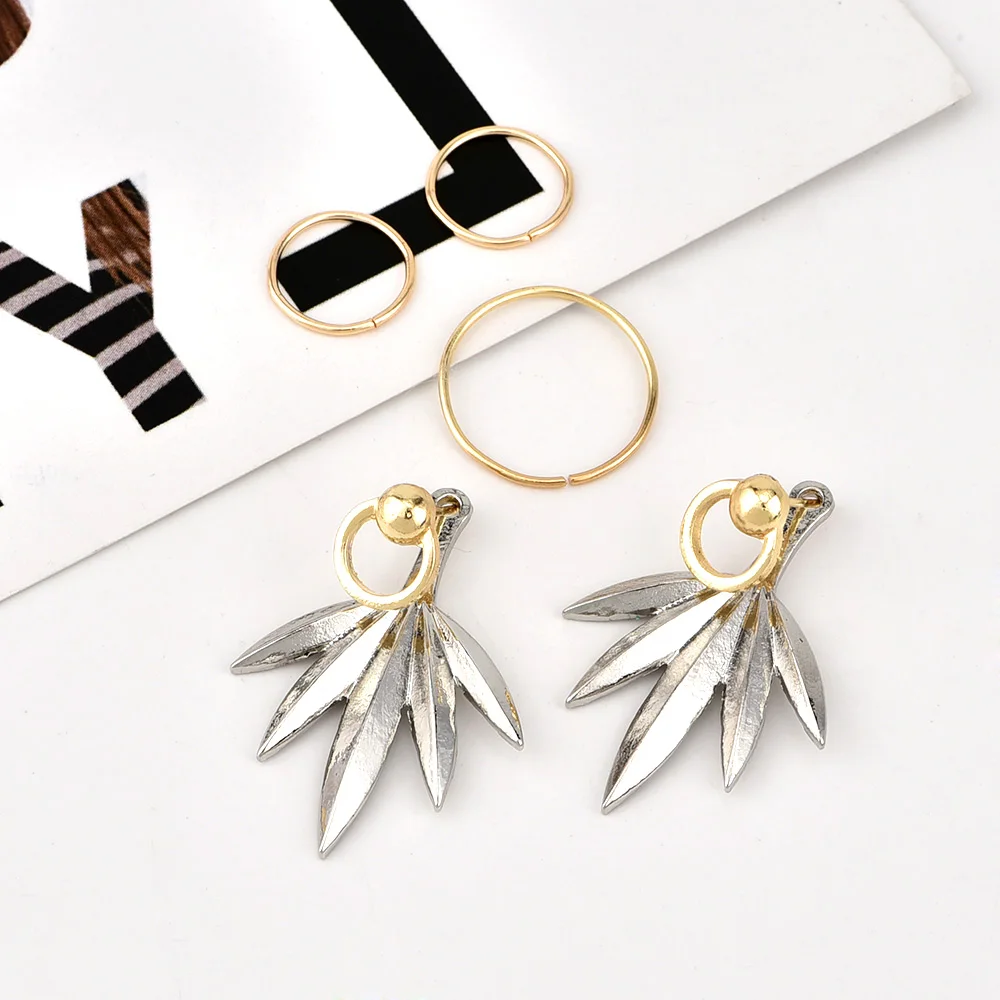 Bls-miracle 5pieces Fashion Street Style New Women's Personality Back Insert Geometric Stud Earrings Set Girls Gifts | Украшения и