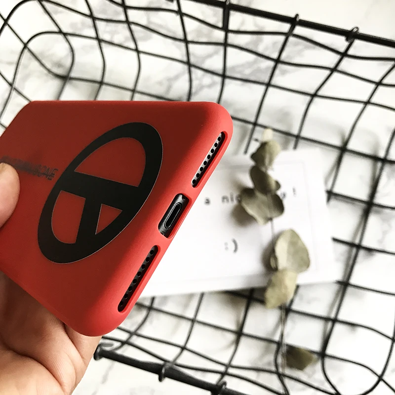 Netarlier New Fashion GD Big Bang Anti War Letters Design Phone Case For iPhone 6 6sPlus 7 7Plus High Quality Red TPU Soft Cover |