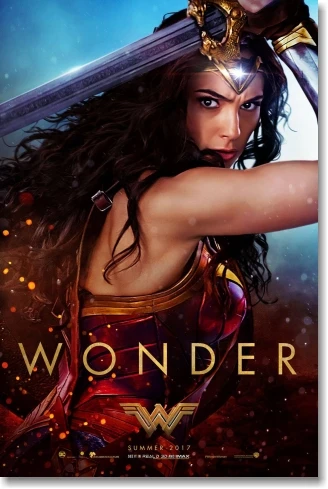 Коричневый Wonder Woman Супергерои плакат для дома Картина гостиной украшения 32x48 дюймов - Цвет: Коричневый