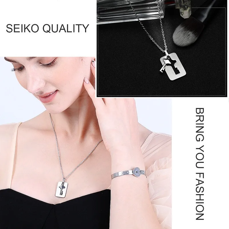 2 шт. набор украшений для влюбленных ключей концентрические подвески ожерелья +