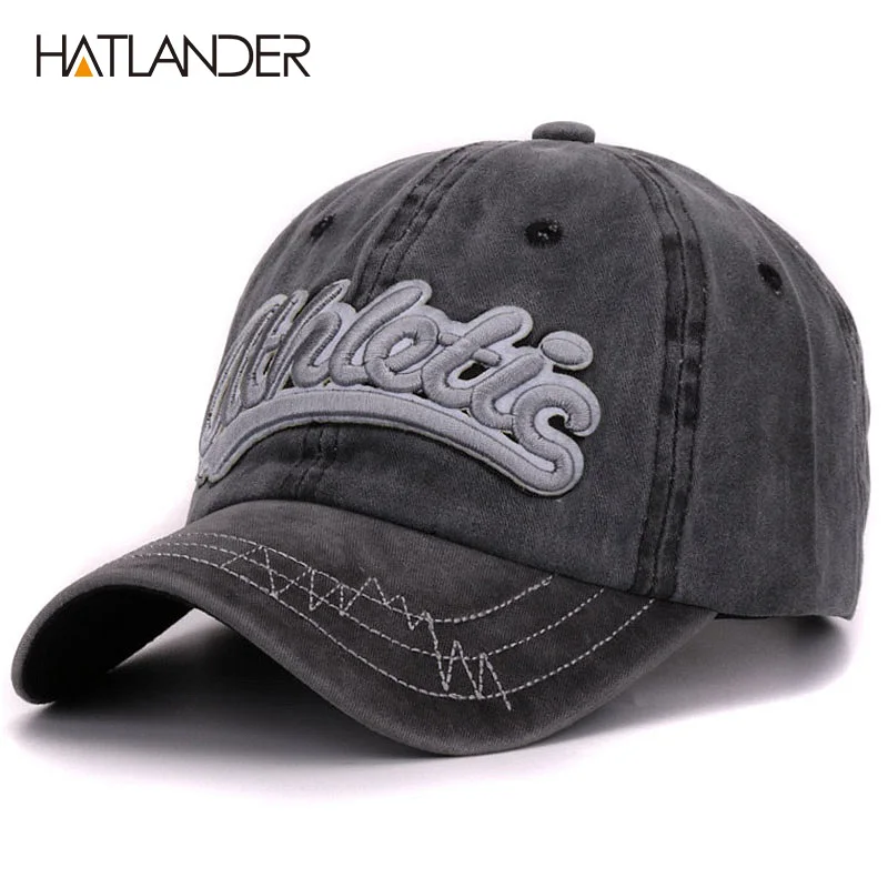 Винтажные Хлопковые бейсболки Hatlander с эффектом потертости мужские повседневные