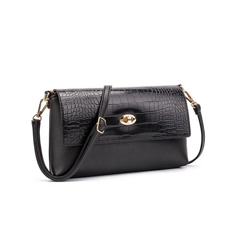 FUNMARDI Female Crossbody Bags High Quality PU Leather Women Bag Crocodile Pattern Shoulder Envelope Flap WLHB1843 |