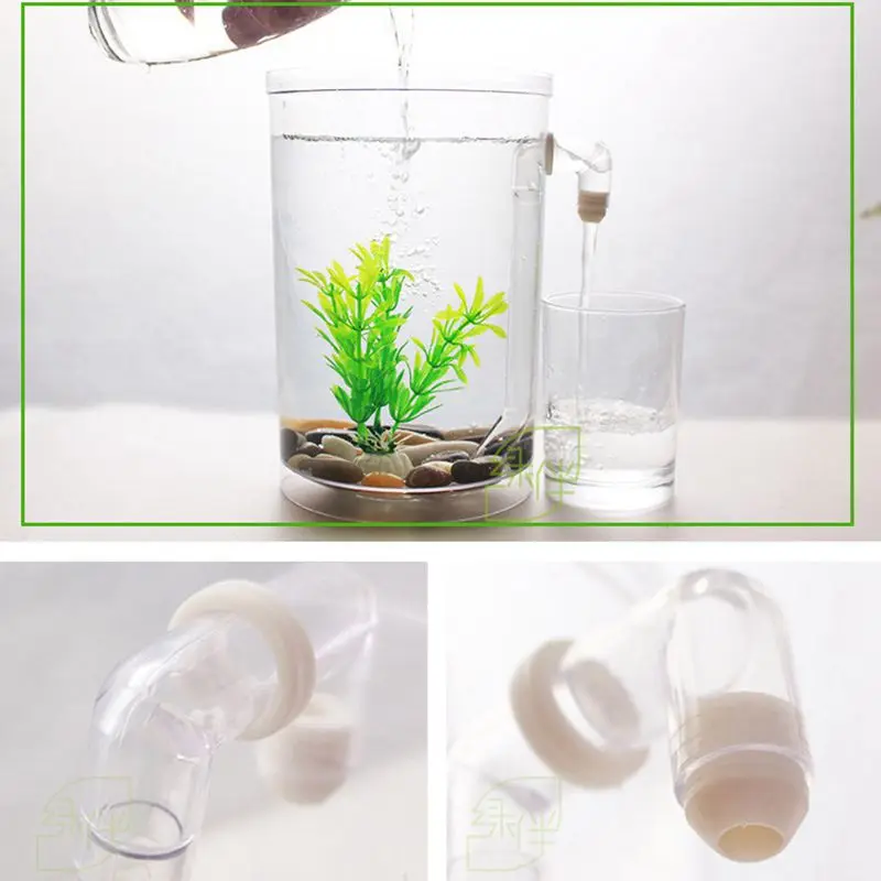 Buy HOT-LED Mini Fish Tank Aquarium Self Cleaning Bowl Convenient Desk for Office Home Decoration Pet Accessories on