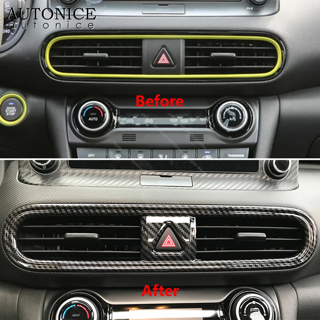 Углеродное волокно цвет кондиционер вентиляционное отверстие приборной панели