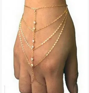 

European And American Big Fashion Trade Fashion Multilayer Bracelet Inlaid Whitewater Bracelet One Finger Jewelry Retail