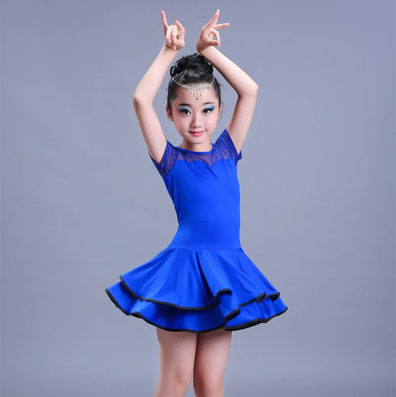 2019 New Arrival Girl Latin Dance Dress Child Fitness Samba Chacha Dancing Suit Students Rumba Showing Uniform | Тематическая