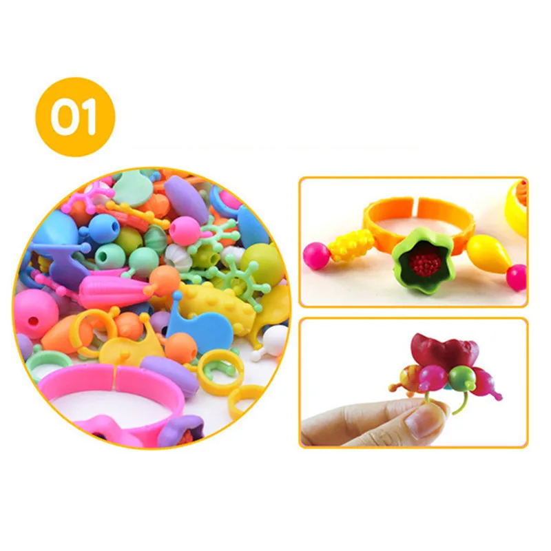 DIY бусины игрушки Детские модные игрушки для девочек Беспроводная поп игрушка-браслет бисер для детей развивающие игрушки для детей