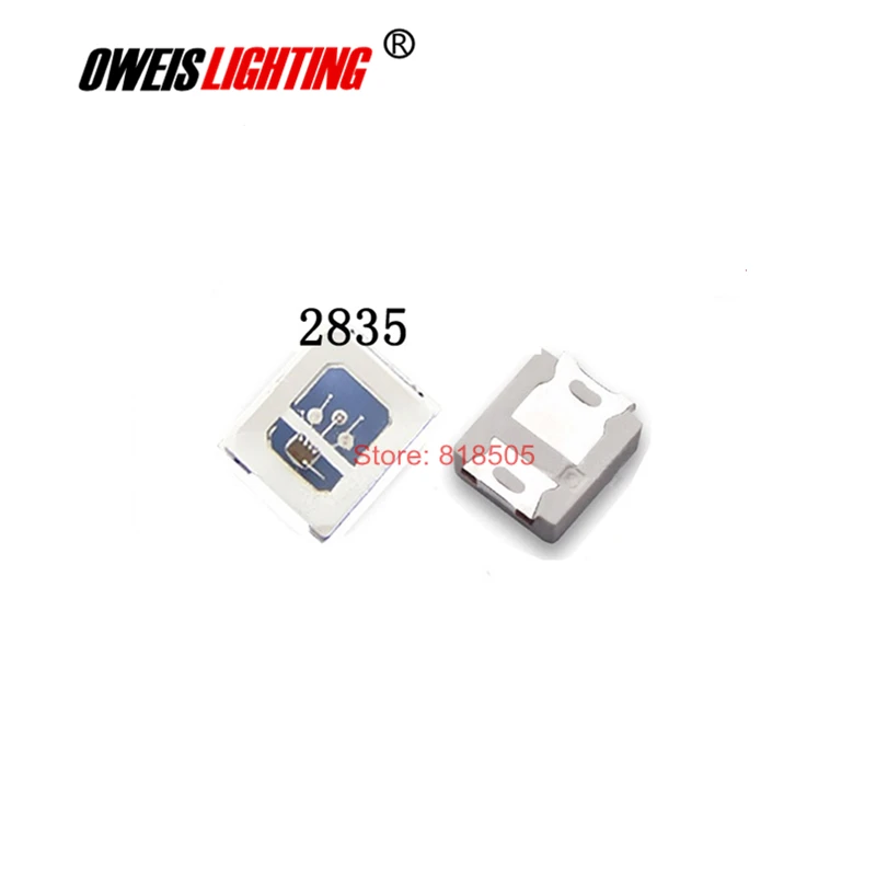 100 шт. 2835 Вт белый светодиод SMD 0 2 настоящий 6000-7000K/натуральный 4000-5000K/Теплый