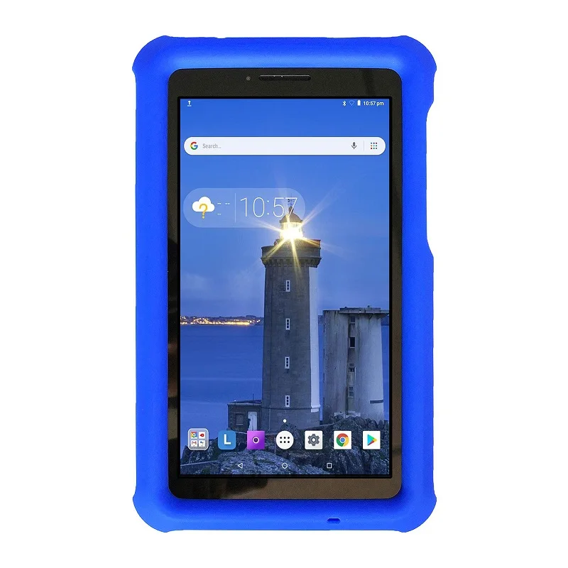 Blue MingShore детский безопасный Чехол для lenovo Tab E7 TB-7104F Силиконовый противоударный чехол Tab E7 7,0 дюймов 7104 планшет Прочный чехол s - Цвет: Blue