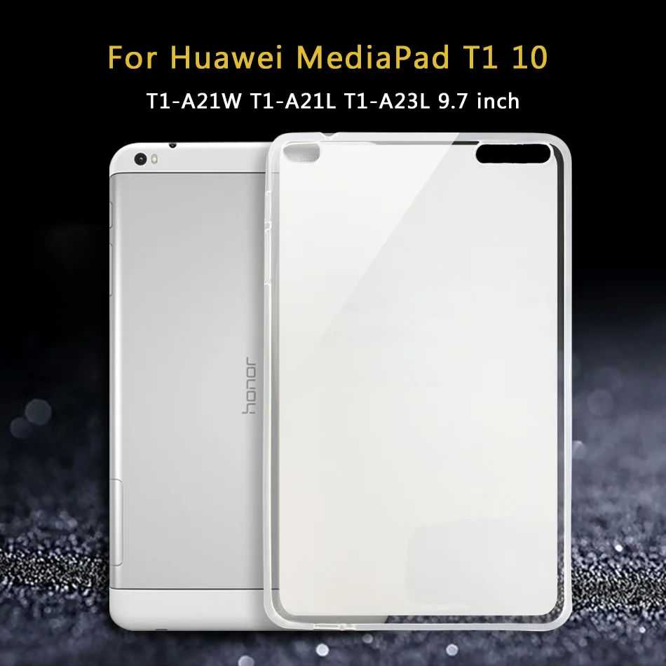 Планшетный чехол для huawei Mediapad T5 T3 10 8 7 T1 T2 Pro/Медиа Pad M5 M3 M2 Lite рro C5 8,0 8,4 10,0 10,1 10,8 Силиконовый чехол - Цвет: T1 10 T1-A21W