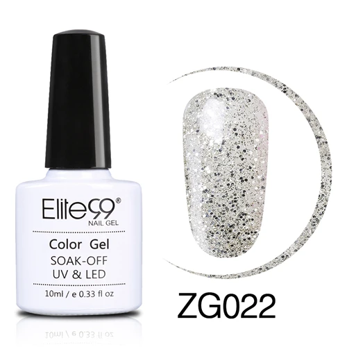 ZG022 Elite99 10 мл жемчужный Блестящий Гель-лак для ногтей впитывающийся лак для ногтей требуется база Светодиодная лампа верхнее покрытие Полупостоянный гель лак - Цвет: ZG022