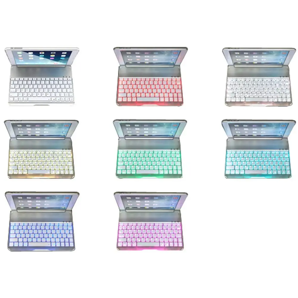 

Luxury Bluetooth Keyboard Case for iPad Mini 5/ Mini 4, Aluminum Body 7 Colors Backlight All- In-One Smart Case