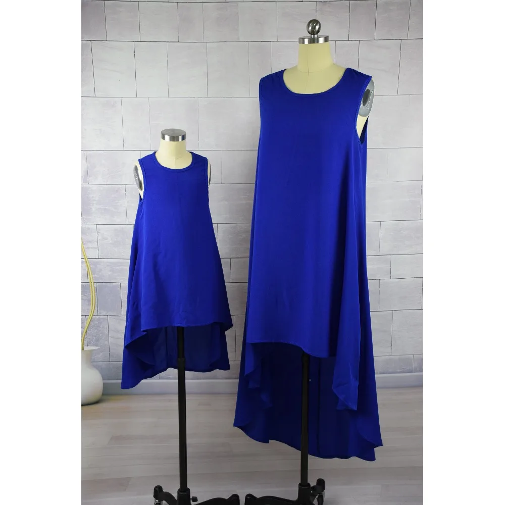 Новинка одежда для семьи Мама и я Одинаковая мамы дочки Летние однотонные