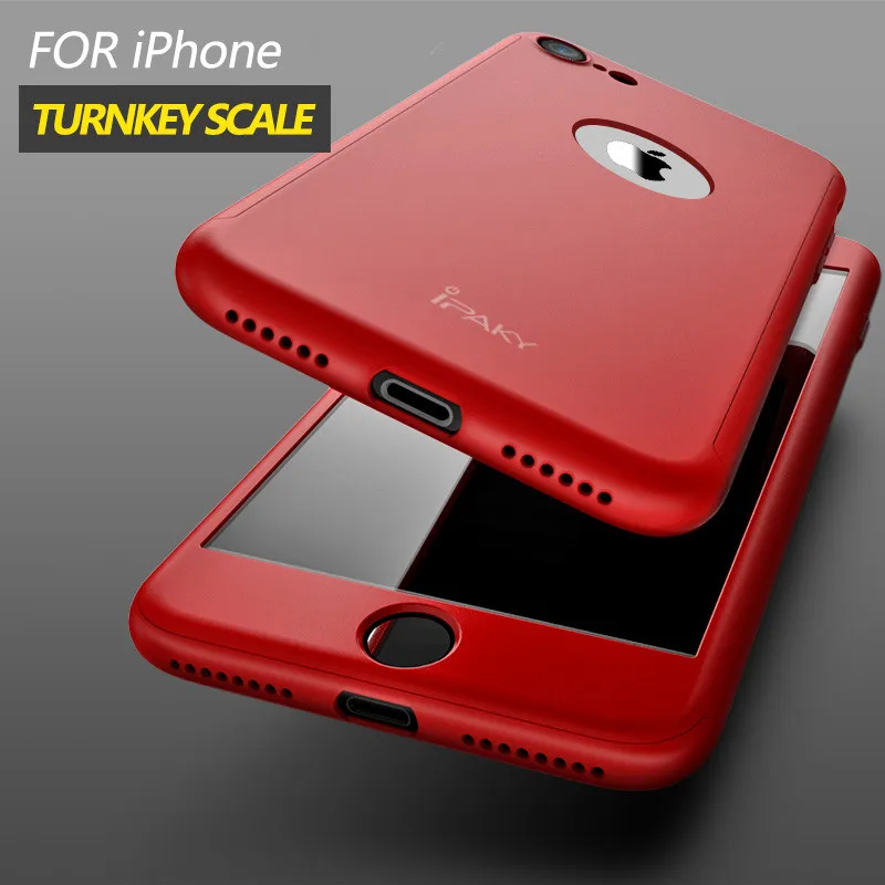 ipaky For iPhone XS MAX Case 360 Full Protective Hard PC Tempered Flim cover X XR 8 7 6 6s 10 s plus coque cases | Мобильные