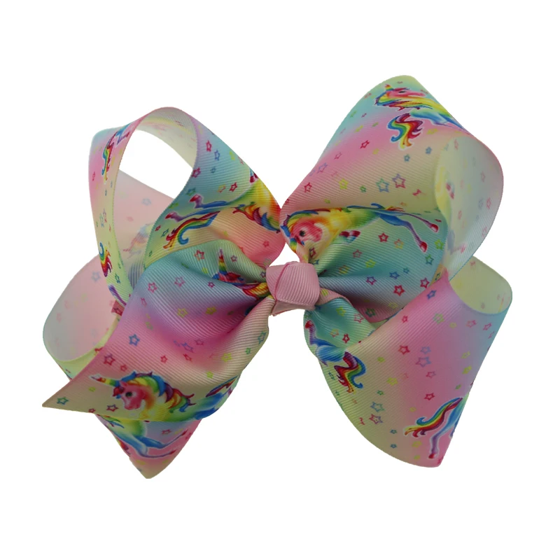 

20pcs Free shipping JoJoSiwa Giant Rainbow Unicorn Bow Hair Clip