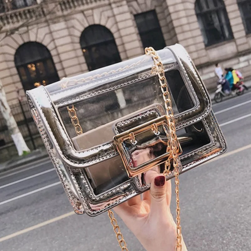 Сумки через плечо для женщин 2019 прозрачные сумки модные женские в Корейском