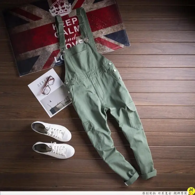 Мужские комбинезоны в стиле хип-хоп модные армейского зеленого цвета крутые