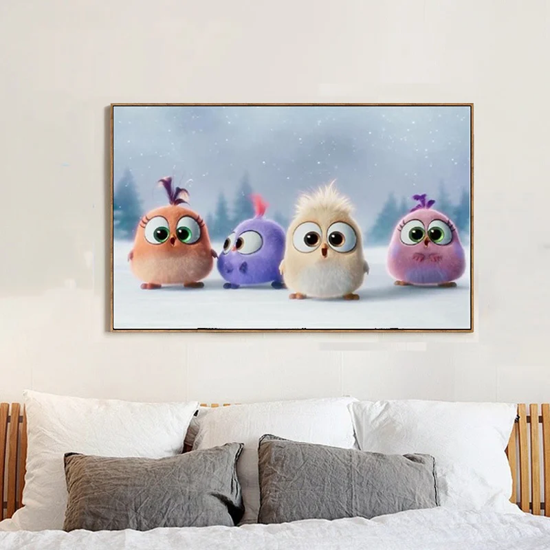 D SH 5D DIY Angry Bird бриллиант картина мультфильм милые четыре птички вышивка крестиком