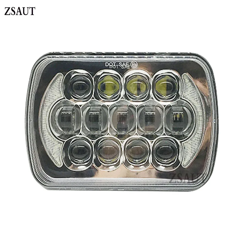 2PCS 85W 5x7 Inch LED Rectangular Headlights with Hi-Lo Beam for Truck Jeep Wrangler YJ XJ MJ Offroad Headlamp Replacement | Автомобили и