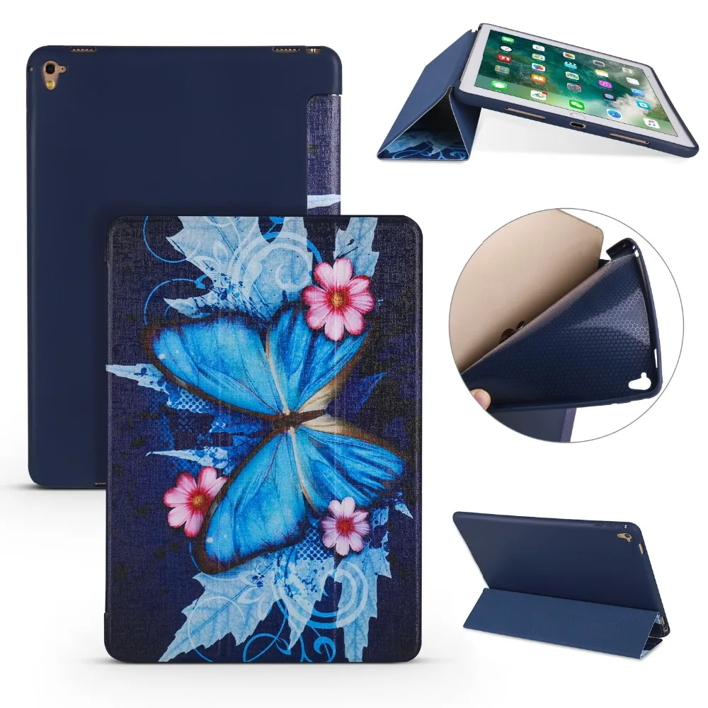 Чехол на iPad Pro 9,7 дюйма: A1673'1674'A1675. YCJOYZW-PU кожаный чехол+ мягкая силиконовая полная защита для угла-Smart sleep wake up