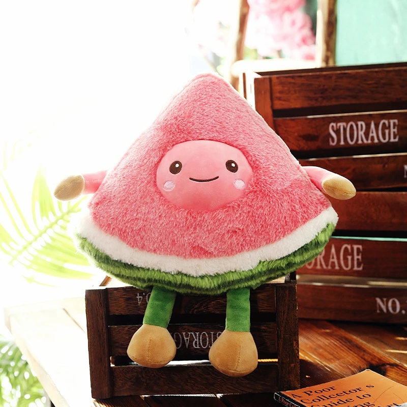 Watermelon Мягкие Плюшевые Растения сосна яблоко Kawaii мягкие детские игрушки милые игрушки для детей Плюшевые игрушки Peluche арбуз подарок для девочки - Цвет: Watermelon