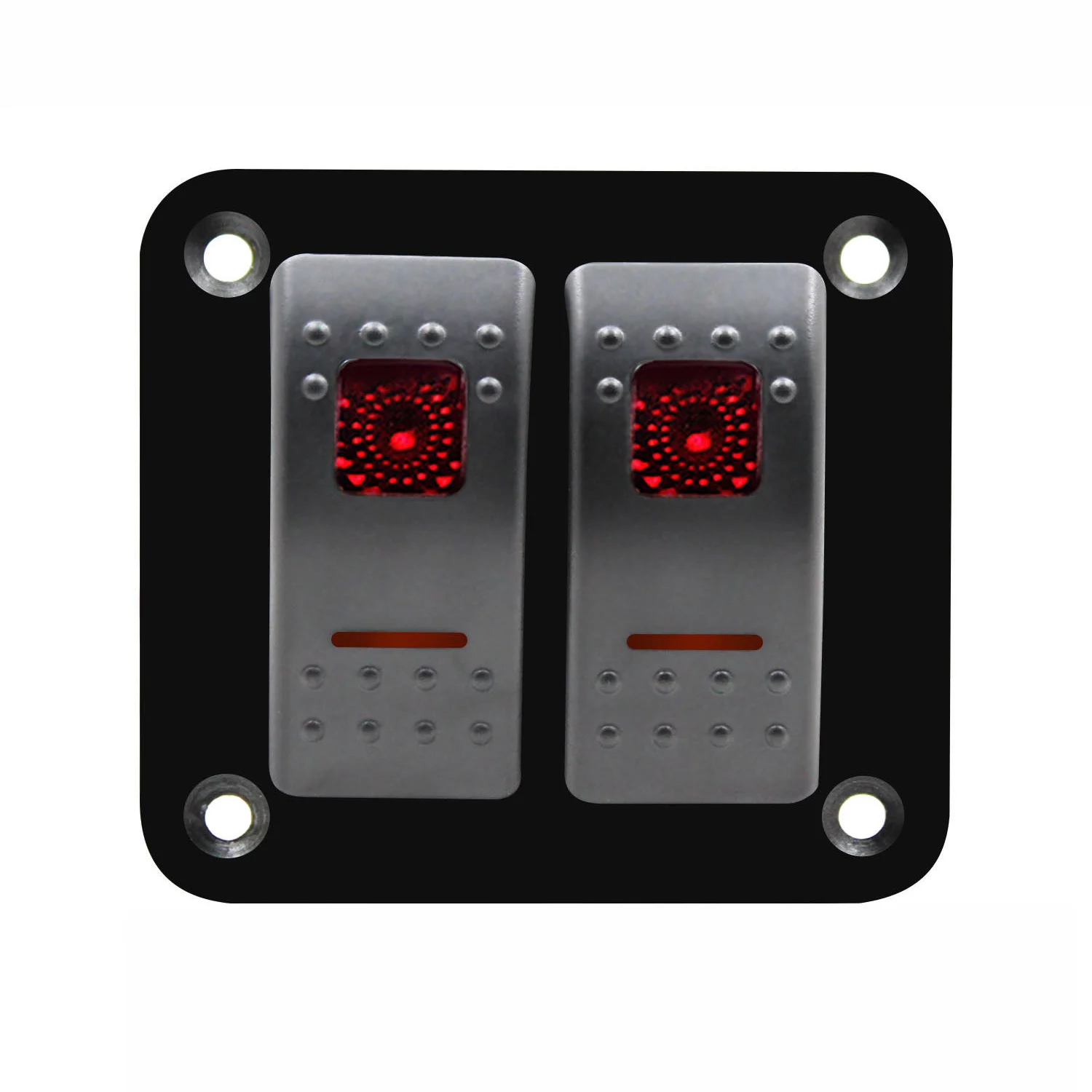 SHGO 12V 24V 2 Gang red Rocker Switch Panel Circuit Breaker Boat Marine Waterproof|Автоматические выключатели| |