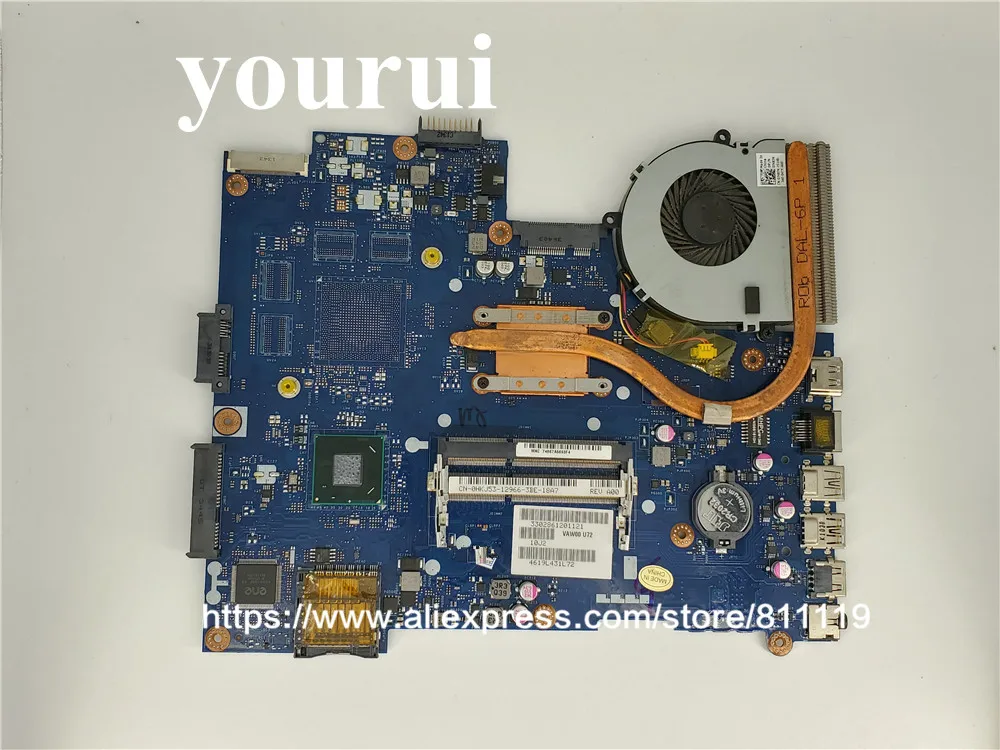 0HKJ53 HKJ53 CN материнская плата для ноутбука DELL Inspiron 3521 Материнская с радиатором VAW00 LA