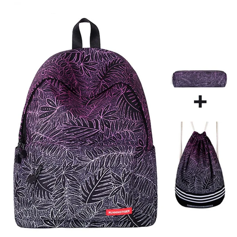 

Kids Girls School Backpack Set 3 in 1 Bookbag+Drawstring Bags+Pencil Case Water-Resistant Children Elementary School Bags Girls