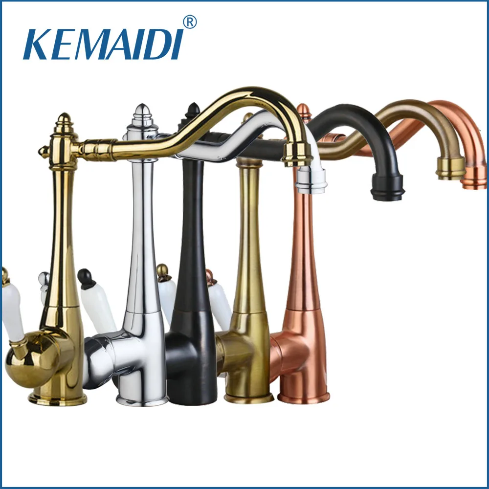 KEMAIDI кухонный смеситель для раковины Поворотный латунный кран крепления на