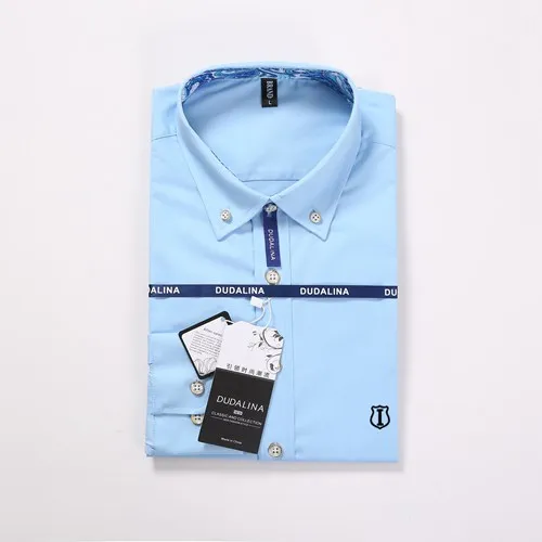 Мужская рубашка Sergio K Camisa Dudalina, мужская повседневная рубашка с рисунком, брендовая мужская одежда, приталенная рубашка с длинными рукавами - Цвет: IN5617BLUE