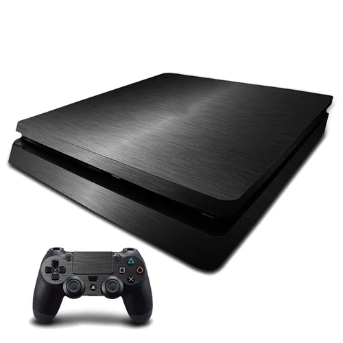 YSP4S-1218 Металл Матовый PS4 тонкий кожи Стикеры наклейка для sony Игровые приставки 4 консоли и 2 контроллера кожи PS4 тонкий Стикеры винил аксессуар - Цвет: YSP4S-1218
