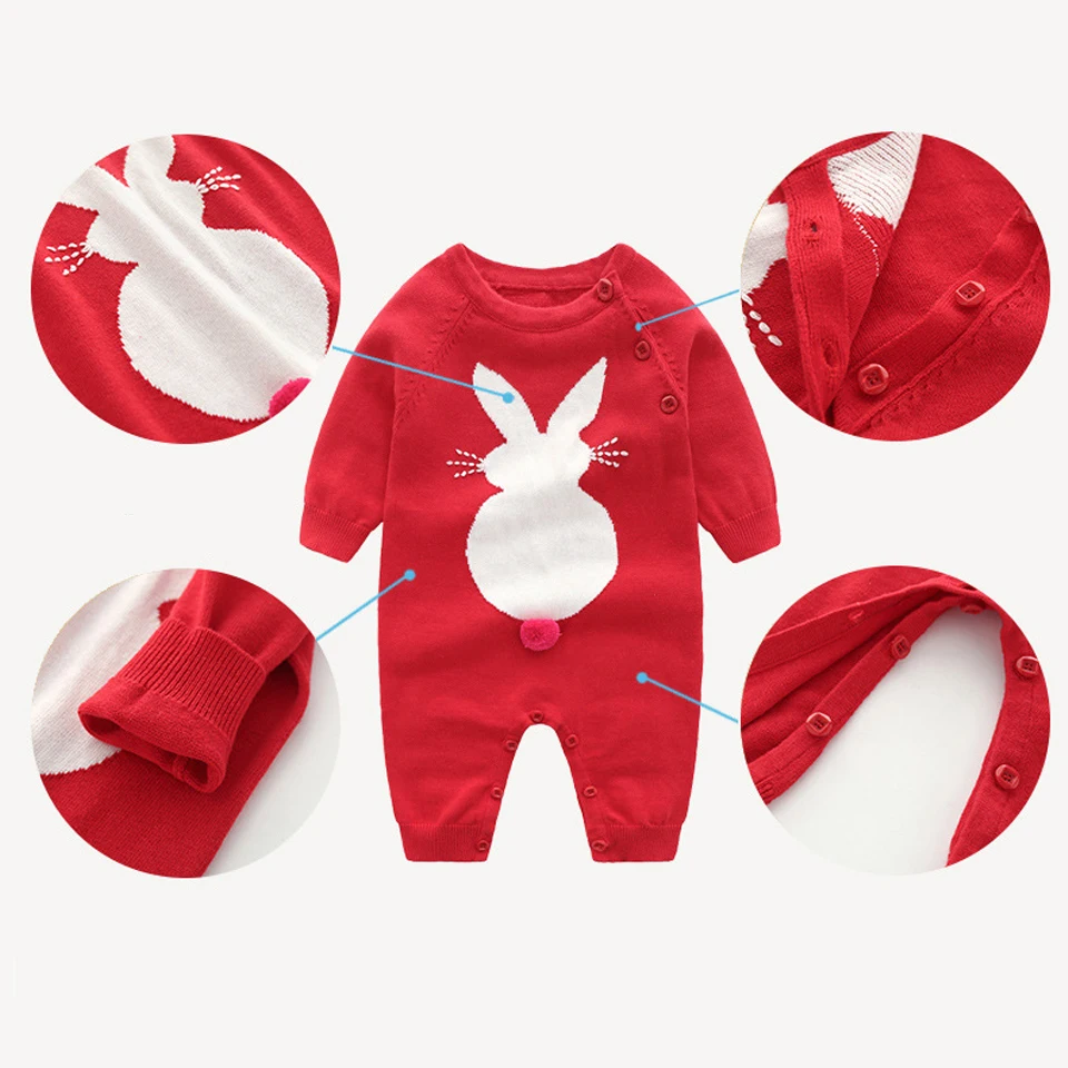 Хлопковая трикотажная одежда для маленьких девочек комбинезоны с длинным