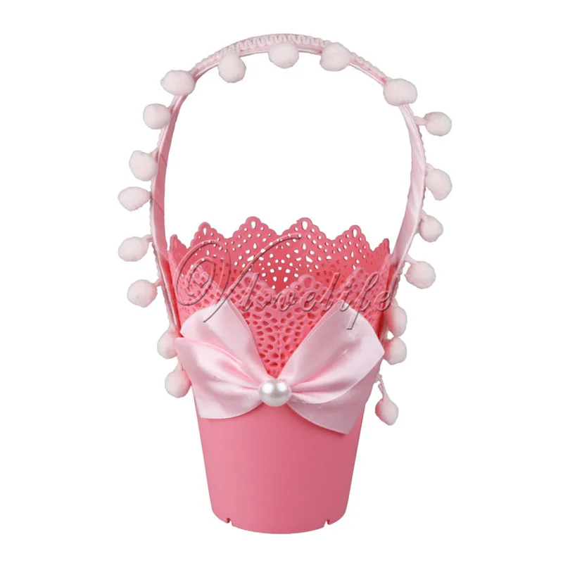 1 шт. корзина для хранения цветочных горшков подвесная пластмассовая с цветами