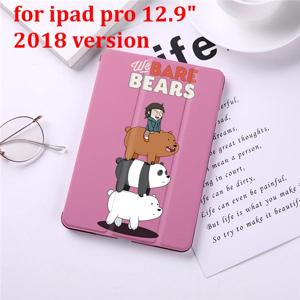 for pro 12.9 2018 Чехол для планшета с мультяшными медведями для iPad Pro 9," 10,5" 1" 12,9" из искусственной кожи матовый чехол - Цвет: for pro 12.9 2018