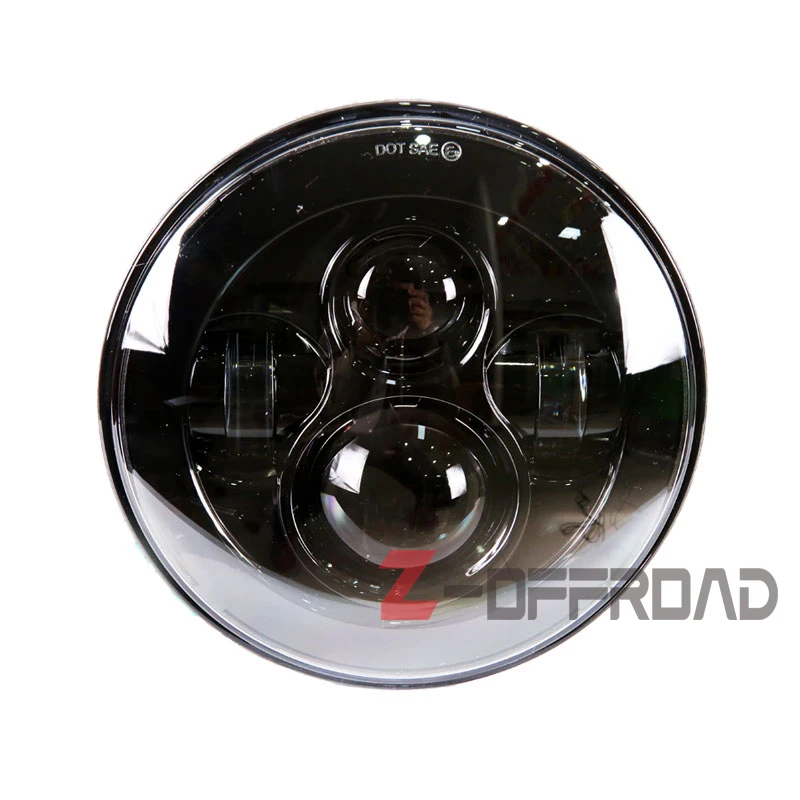 Для мотоцикла черный комплект фар 7 &quotplug &amp play светодиодные фары для замены + 2 шт.