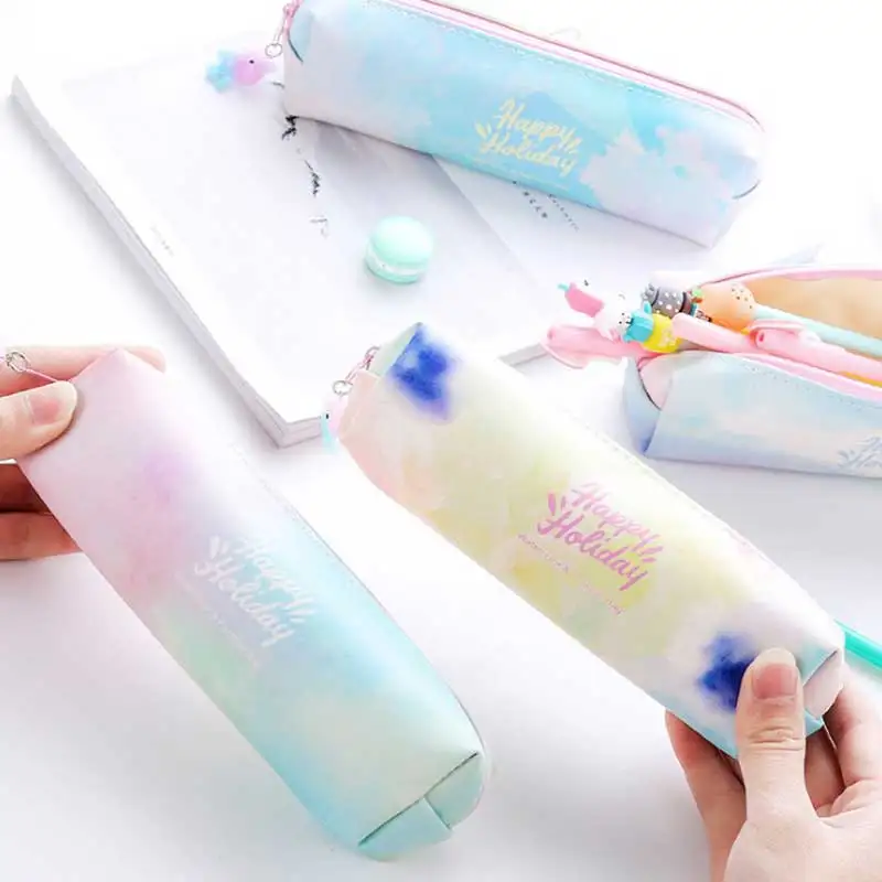 Единорог пенал Красочный розовый макияж подарок эстуши школьная юбка карандаш