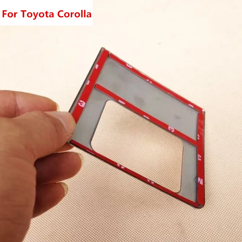 Для Toyota Corolla 2014 2015 внутренняя коробка для хранения из нержавеющей стали отделка