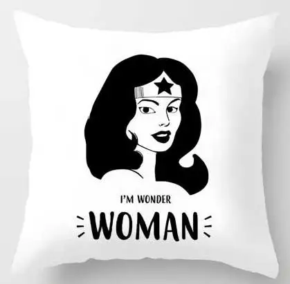 Супер Герои мультфильм аниме подушка черный белый супергерой Бэтмен маска фильм плакат мальчик детская комната Домашний Декор подарок на день рождения - Цвет: 9